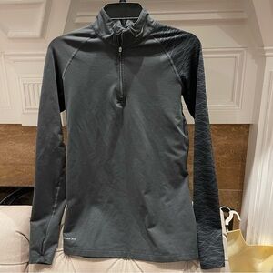 AV: Nike Pro Combat Dri-fit 1/4 zip pullover Sz M Black